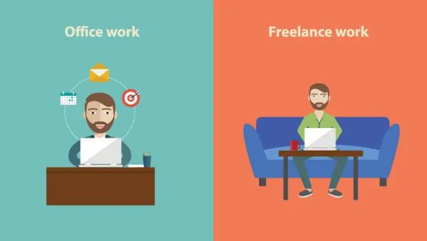 office work vs freelance work comparison